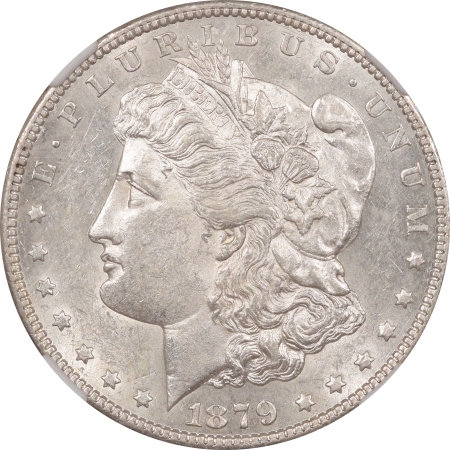 New Certified Coins 1879-S REV OF 78 MORGAN DOLLAR – NGC AU-58 VAM-9 TOP 100, PREMIUM QUALITY!