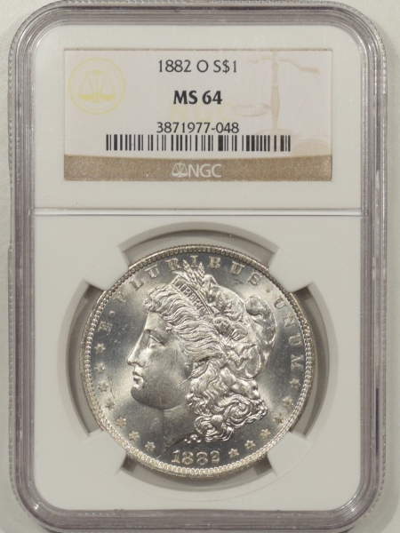New Certified Coins 1882-O MORGAN DOLLAR – NGC MS-64