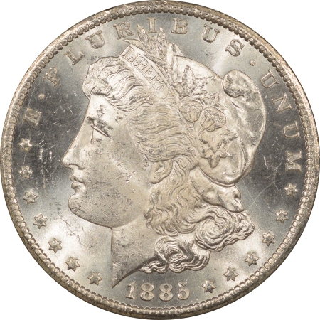 New Certified Coins 1885-CC MORGAN DOLLAR, GSA W/ BOX & CARD, BLAST WHITE & CHOICE