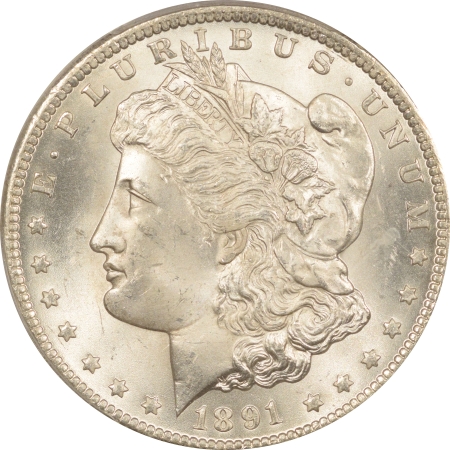 New Certified Coins 1891-CC MORGAN DOLLAR PCGS MS-64 CAC PREMIUM QUALITY, LOOKS GEM!