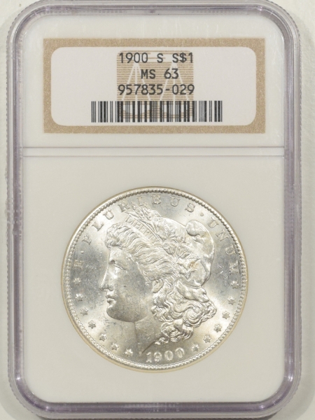 New Certified Coins 1900-S MORGAN DOLLAR NGC MS-63