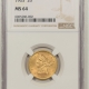 New Certified Coins 1929 $2.50 INDIAN GOLD – NGC MS-64