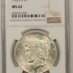 New Certified Coins 1925-S PEACE DOLLAR PCGS MS-63, BLAST WHITE & NICE!