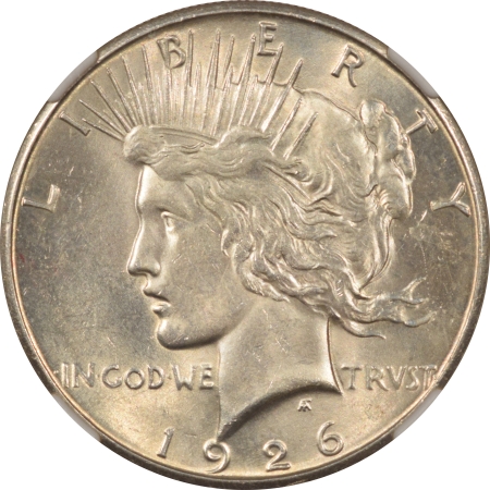 New Certified Coins 1926-S PEACE DOLLAR NGC MS-62, BLAST WHITE & MARK FREE!