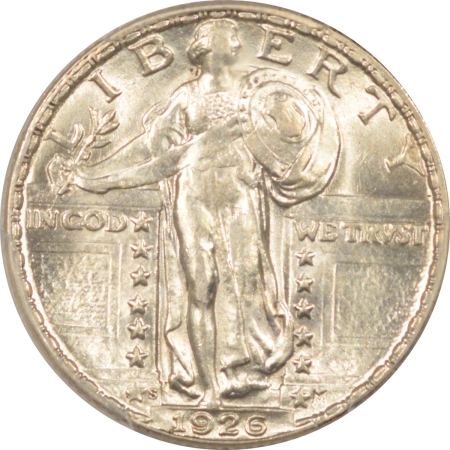 New Certified Coins 1926-S STANDING LIBERTY QUARTER PCGS MS-62, BLAST WHITE, TOUGH DATE!