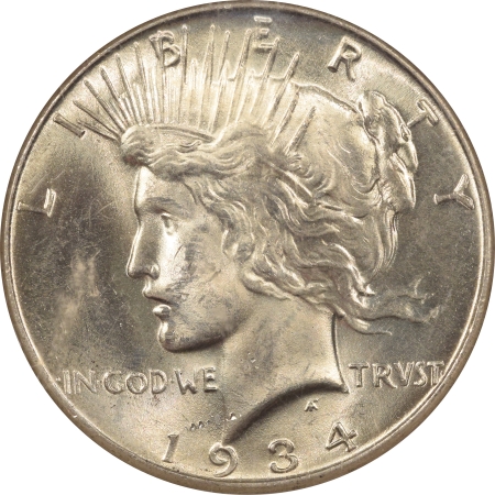 New Certified Coins 1934 PEACE DOLLAR NGC MS-62, FLASHY & PQ!