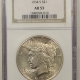 New Certified Coins 1934-D PEACE DOLLAR NGC AU-58, FLASHY ORIGINAL WHITE