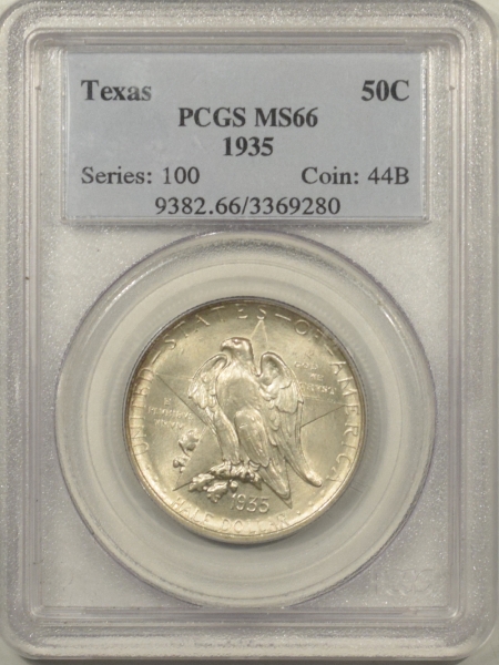 New Certified Coins 1935 TEXAS COMMEMORATIVE HALF DOLLAR PCGS MS-66 PQ!