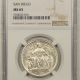 New Certified Coins 1936 RHODE ISLAND COMMEMORATIVE HALF DOLLAR NGC MS-66, PRETTY!