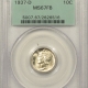 New Certified Coins 1935 MERCURY DIME – PCGS MS-66 FB PREMIUM QUALITY! OLD GREEN HOLDER!