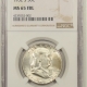 New Certified Coins 1953 FRANKLIN HALF DOLLAR – PCGS MS-64 FBL