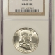 New Certified Coins 1954-D FRANKLIN HALF DOLLAR – PCGS MS-64 FBL BLAST WHITE!