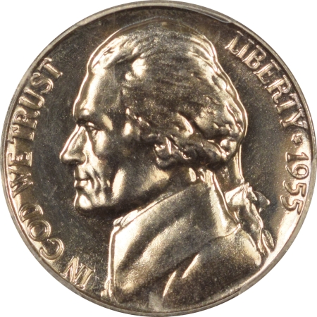 New Certified Coins 1955 PROOF JEFFERSON NICKEL – PCGS PR-67