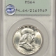 New Certified Coins 1959 FRANKLIN HALF DOLLAR – PCGS MS-64 RATTLER, PREMIUM QUALITY! ELLESMERE ELITE