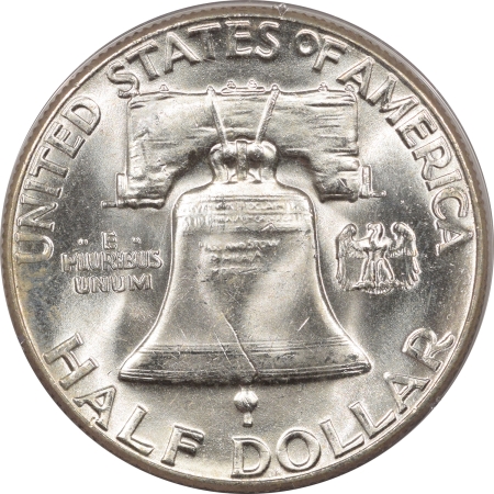 New Certified Coins 1958 FRANKLIN HALF DOLLAR – PCGS MS-64 RATTLER, PREMIUM QUALITY! ELLESMERE ELITE