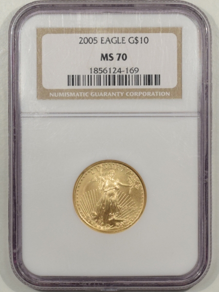 New Certified Coins 2005 $10 AMERICAN GOLD EAGLE NGC MS-70