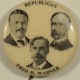 Pre-1920 1904 ROOSEVELT SEPIA 3 1/2″ PHOTO CAMPAIGN BUTTON, BEAUTIFUL & NR-MINT (NO PIN)