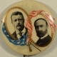 Pre-1920 COLORFUL 1904 TEDDY ROOSEVELT CAMPAIGN BUTTON-GRAPHIC & EXC W/ W & H BACK PAPER