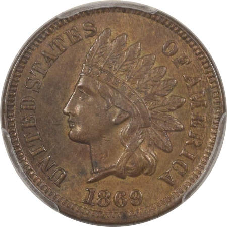 U.S. Certified Coins 1869 INDIAN CENT – PCGS AU-58