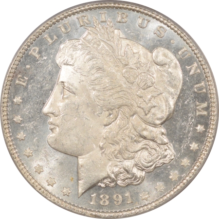 U.S. Certified Coins 1891 MORGAN DOLLAR – PCGS MS-63 PL LOW-POP, PREMIUM QUALITY & CAC APPROVED!
