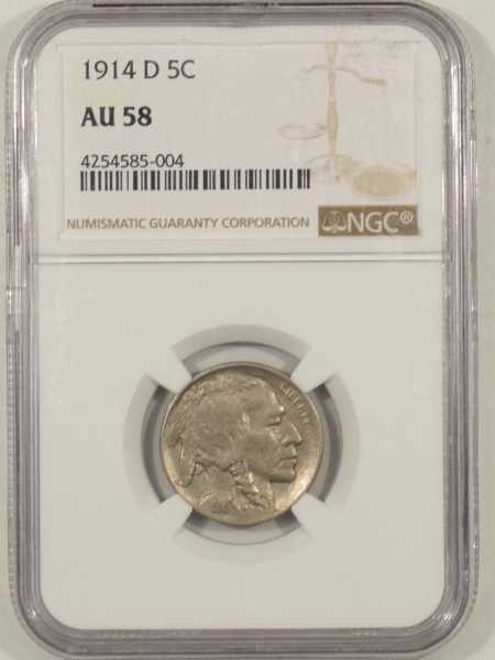 U.S. Certified Coins 1914-D BUFFALO NICKEL – NGC AU-58