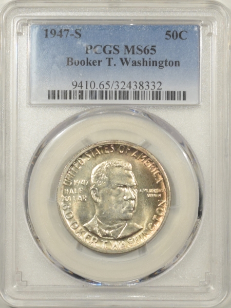 U.S. Certified Coins 1947-S BOOKER T WASHINGTON COMMEMORATIVE HALF DOLLAR – PCGS MS-65