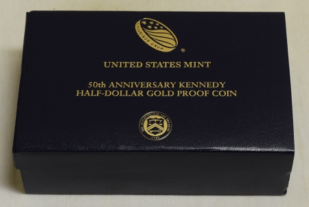 New Store Items 2014-W KENNEDY 50TH ANNIVERSARY GOLD COMMEM HALF DOLLAR GEM PROOF ORIG GOV’T PKG