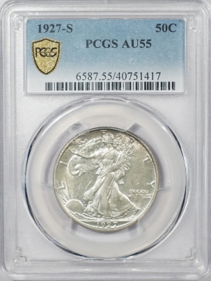 Coin World/Numismatic News Featured Coins 1927-S WALKING LIBERTY HALF DOLLAR – PCGS AU-55