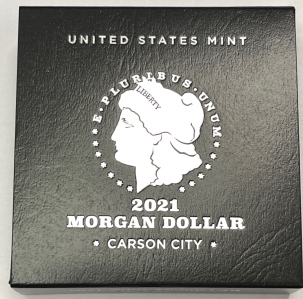 New Certified Coins 2021-CC 100TH ANNIVERSARY MORGAN SILVER DOLLAR COMMEMORATIVE, GEM W/ BOX & COA