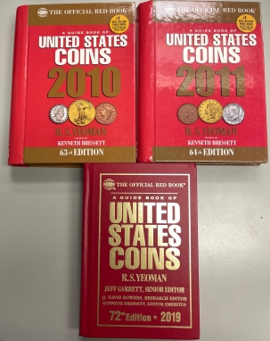 New Store Items 2010,11,2019 GUIDE BOOK OF UNITED STATES COINS HARDCOVER/DELUXE SPIRAL LOT OF 3