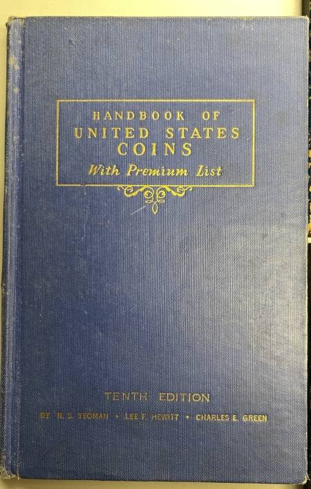 Numismatic Literature 1953, 61,62,69,71 HANDBOOKS OF UNITED STATES COINS, BLUE BOOKS, LOT OF 5, GOOD