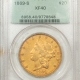 $20 1873-S $20 LIBERTY GOLD CLOSED 3 – NGC AU-58 FLASHY TOUGH DATE!