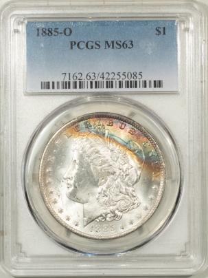 Morgan Dollars 1885-O MORGAN DOLLAR – PCGS MS-63 PRETTY!