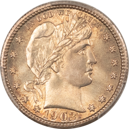 New Store Items 1902 BARBER QUARTER, PCGS MS-64, MARK-FREE & APPEARS GEM!