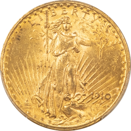 $20 1910 $20 ST GAUDENS GOLD – PCGS MS-62