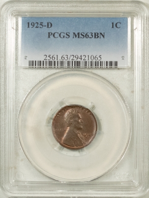 New Store Items 1925-D LINCOLN CENT – PCGS MS-63 BN