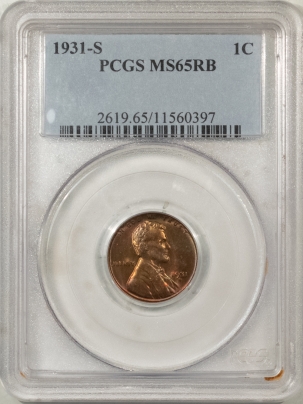 New Store Items 1931-S LINCOLN CENT – PCGS MS-65 RB PRETTY!