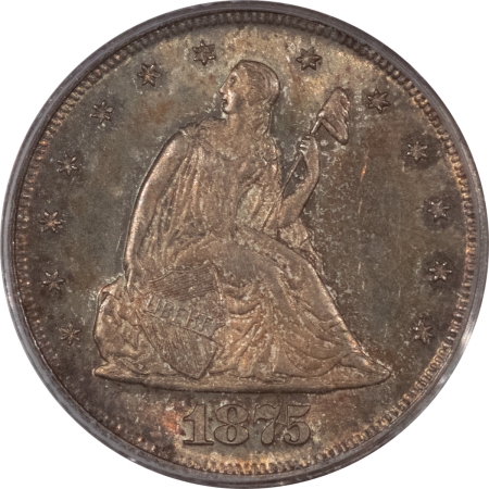 New Certified Coins 1875 TWENTY CENT PIECE – PCGS MS-65, FRESH & ORIGINAL GEM, PRETTY & SCARCE!