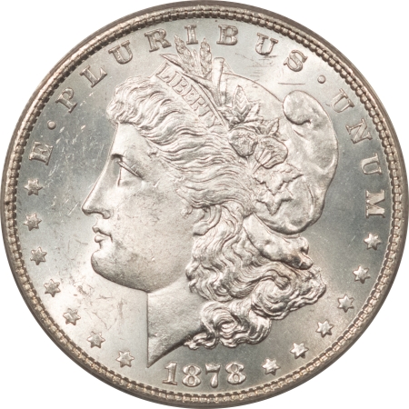 Morgan Dollars 1878 REVERSE OF 1879 MORGAN DOLLAR – VAM 201 – ANACS MS-63 WHITE!