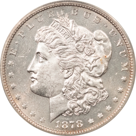 Dollars 1878 7TF REVERSE OF 1878 MORGAN DOLLAR VAM-195 ANACS MS-62 WHITE, SEMI PROOFLIKE