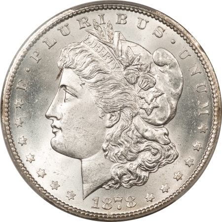 Morgan Dollars 1878-CC MORGAN DOLLAR – PCGS MS-64 BLAST WHITE! FIRST YEAR CARSON CITY!