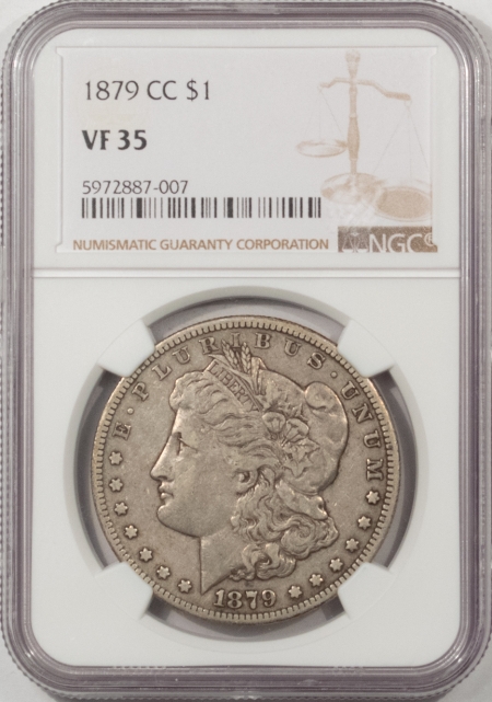 Morgan Dollars 1879-CC MORGAN DOLLAR – NGC VF-35 ORIGINAL & PREMIUM QUALITY!