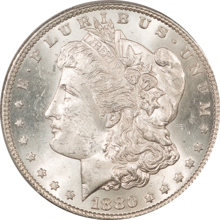 Morgan Dollars 1880/9-S MORGAN DOLLAR – PCGS MS-64, BLAST WHITE