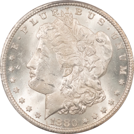 Morgan Dollars 1880-CC MORGAN DOLLAR – PCGS MS-63, BLAST WHITE