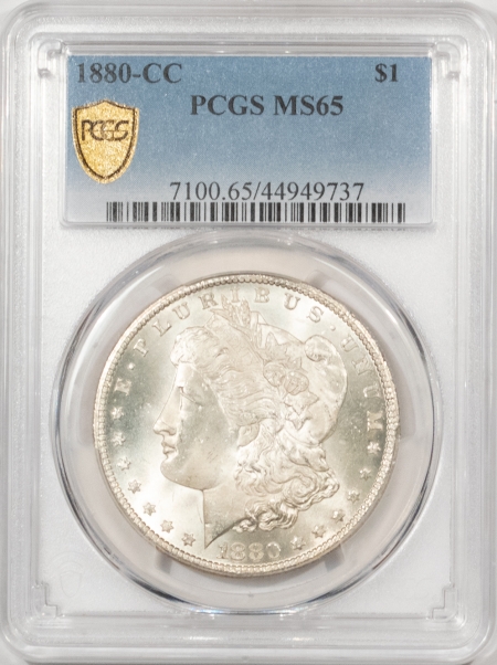 Dollars 1880-CC MORGAN DOLLAR PCGS MS-65, BLAST WHITE GEM, PQ++