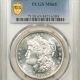 Morgan Dollars 1880/9-S MORGAN DOLLAR – PCGS MS-64, BLAST WHITE