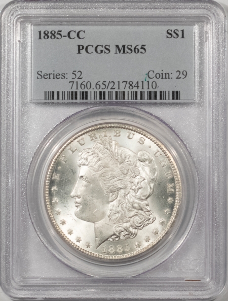 Morgan Dollars 1885-CC MORGAN DOLLAR – PCGS MS-65 BLAST WHITE!