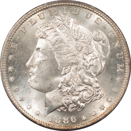 Morgan Dollars 1886-S MORGAN DOLLAR – PCGS MS-64 FLASHY & PREMIUM QUALITY!