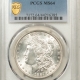 Morgan Dollars 1886-S MORGAN DOLLAR – PCGS MS-64, TWO PIECE RATTLER HOLDER, PRETTY & PQ!