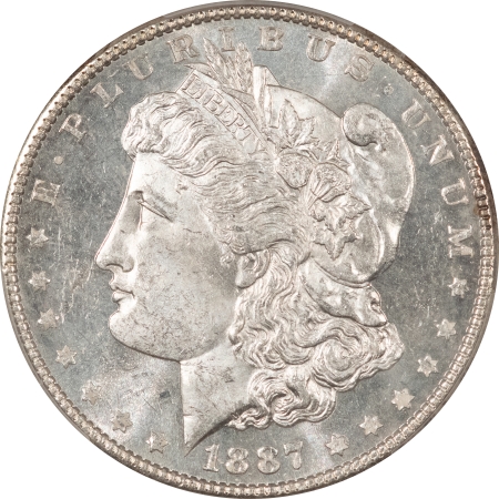 Morgan Dollars 1887 MORGAN DOLLAR – PCGS MS-64 PL, PROOFLIKE & PREMIUM QUALITY! LOOKS GEM!
